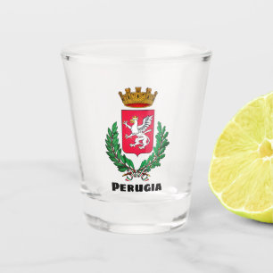 Coat of Arms of Perugia, Italia Shot Glass