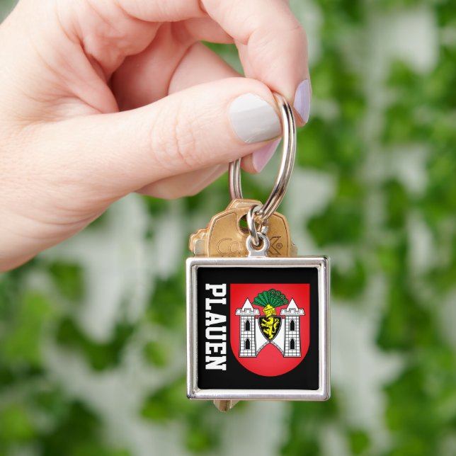 Coat of Arms of Plauen, Germany Key Ring (Hand)