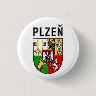 Coat of Arms of Plzeň, Czech Republic 3 Cm Round Badge