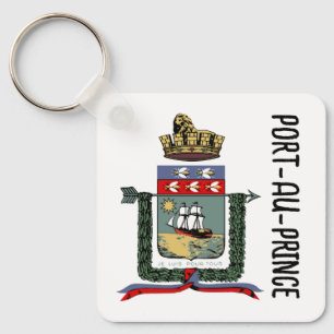 Coat of Arms of Port-au-Prince, HAITI Key Ring