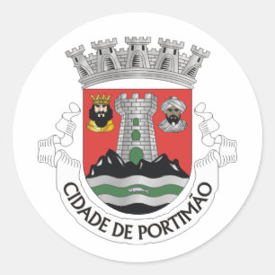 Coat of Arms of Portimão, PORTUGAL Classic Round Sticker