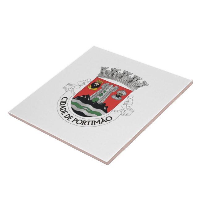 Coat of Arms of Portimão, PORTUGAL Tile (Side)