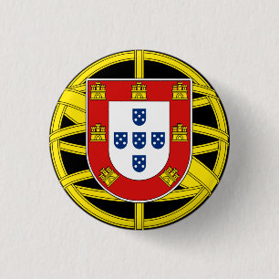 Coat of Arms of Portugal (Lesser coa) 3 Cm Round Badge