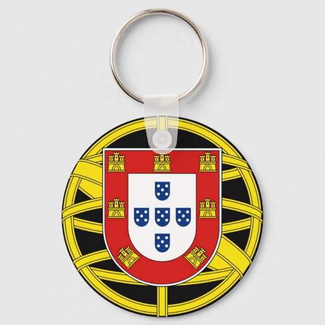 Coat of Arms of Portugal (Lesser coa) Key Ring (Front)