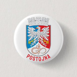 Coat of Arms of Postojna, Slovenia 3 Cm Round Badge