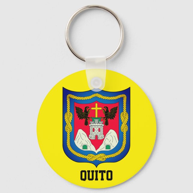 Coat of Arms of Quito, Ecuador Key Ring (Front)