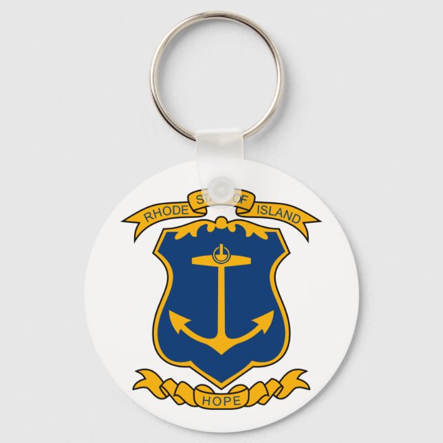 Coat of arms of Rhode Island Keychain (Front)