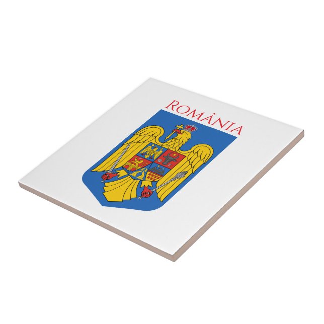 Coat of Arms of Romania Tile (Side)