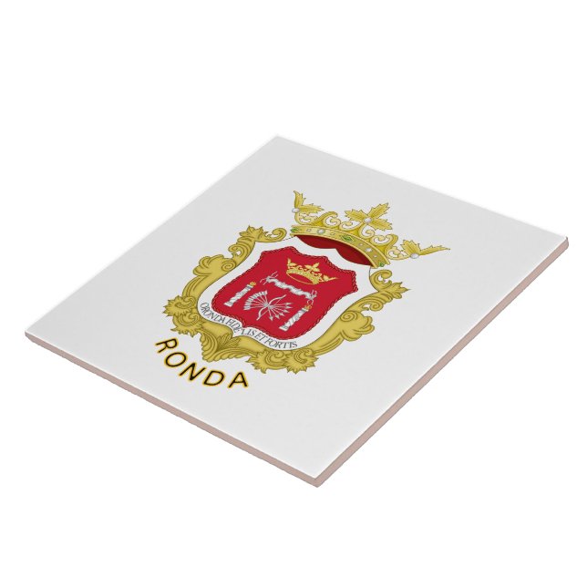 Coat of Arms of Ronda, Spain Tile (Side)