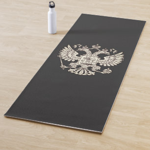Coat of Arms of Russia - white version Yoga Mat