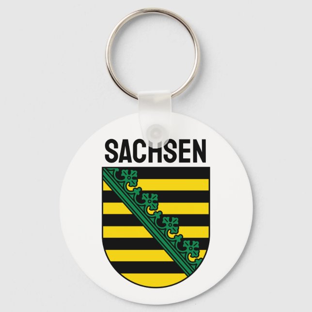 Coat of Arms of Sachsen (Saxony), GERMAN Key Ring (Front)