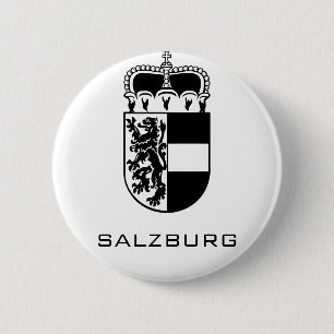 Coat of Arms of Salzburg Monochrome Fine Art 6 Cm Round Badge