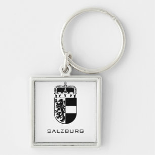 Coat of Arms of Salzburg Monochrome Fine Art Key Ring