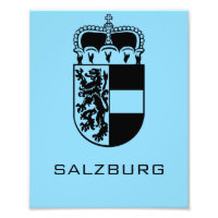 Coat of Arms of Salzburg Monochrome Fine Art