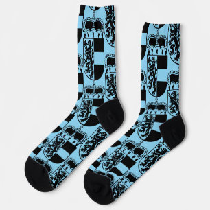 Coat of Arms of Salzburg Monochrome Fine Art Socks