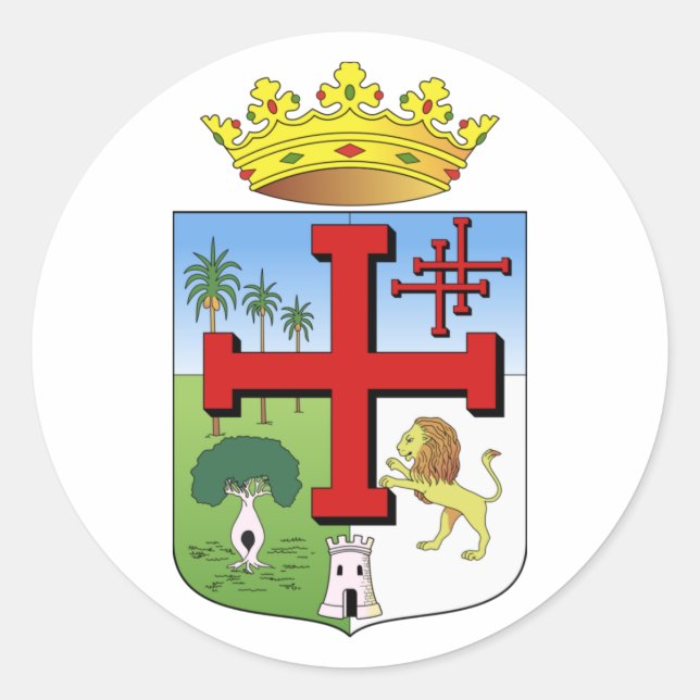 Coat of Arms of Santa Cruz de la Sierra (Bolivia) Classic Round Sticker (Front)