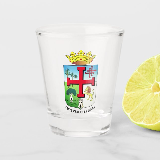 Coat of Arms of Santa Cruz de la Sierra (Bolivia) Shot Glass (Front)
