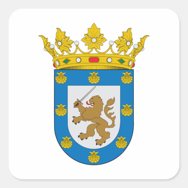 Coat of Arms of Santiago de Chile Square Sticker (Front)