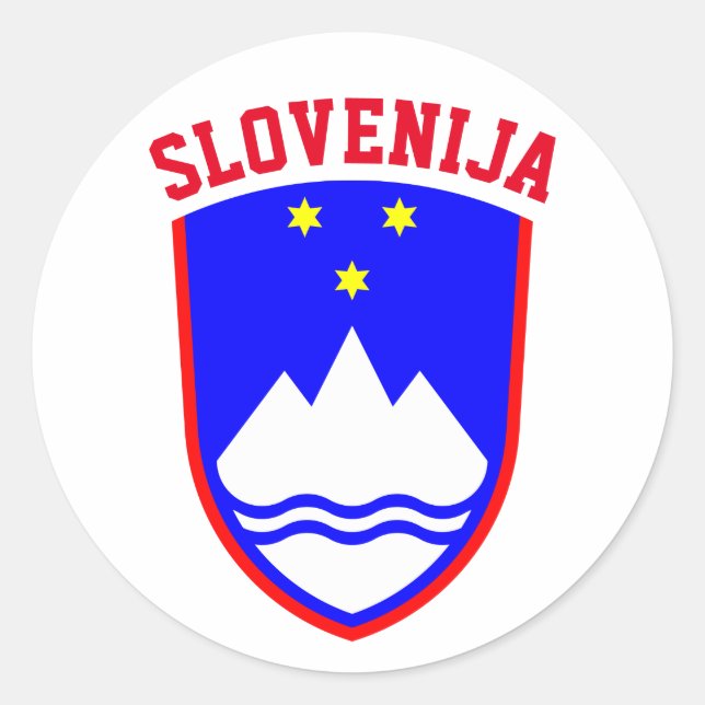 Coat of Arms of SLOVENIA Classic Round Sticker (Front)