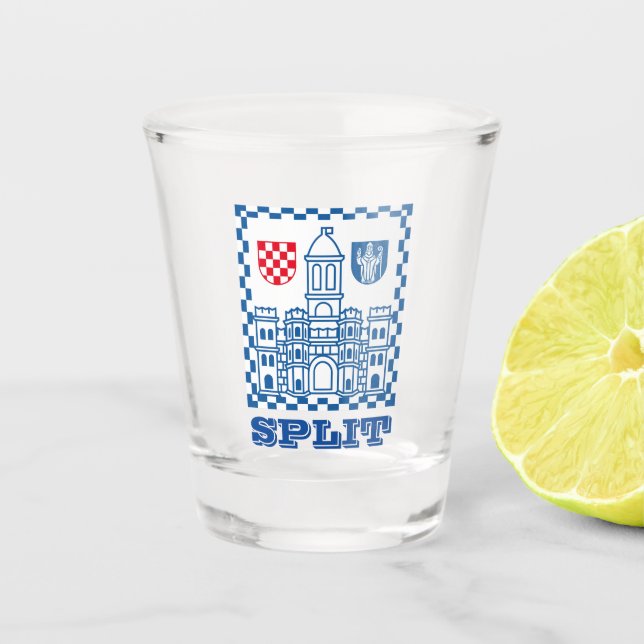 Coat of Arms of Split, Croatia Shot Glass (Front)