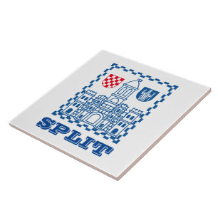 Coat of Arms of Split, Croatia Tile