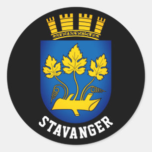 Coat of Arms of Stavanger, Norway Classic Round Sticker
