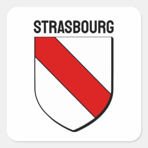 Coat of Arms of Strasbourg, France Square Sticker