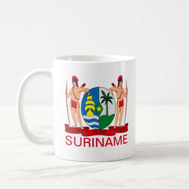Coat of Arms of Suriname Coffee Mug (Left)