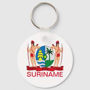 Coat of Arms of Suriname Key Ring