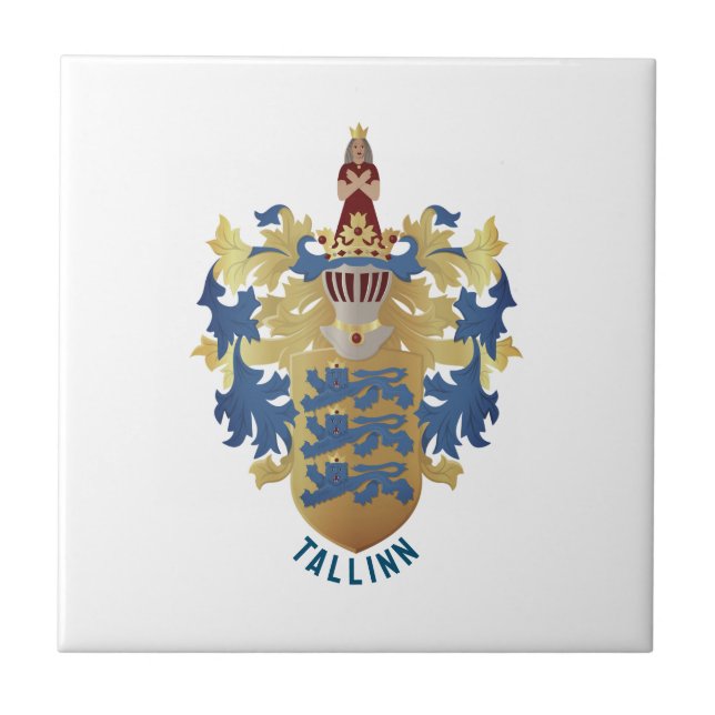Coat of Arms of Tallinn - ESTONIA Tile (Front)