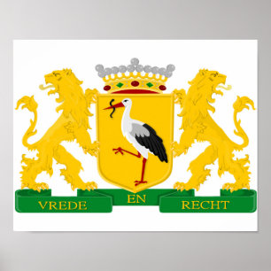 Coat of arms of The Hague, The Netherlands. Poster