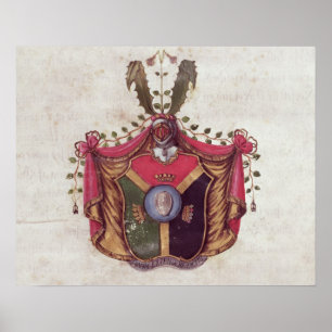 Coat of Arms of the Linnaeus family Poster