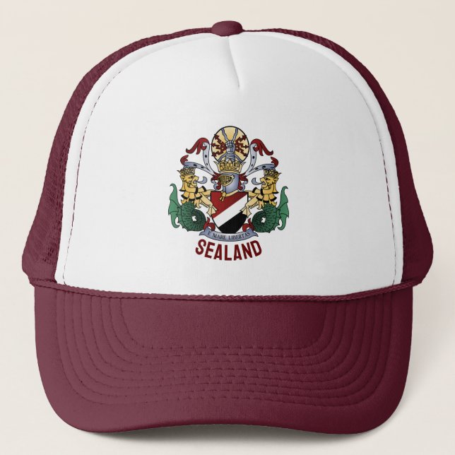 Coat of Arms of the Principality of Sealand Trucker Hat (Front)