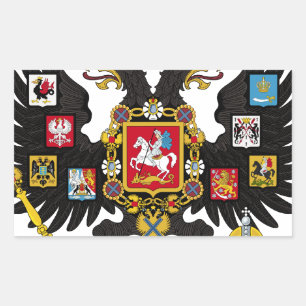 Coat of Arms of the Russian Empire Rectangular Sticker