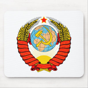 Coat of Arms of the Soviet Socialist Republic Mouse Pad