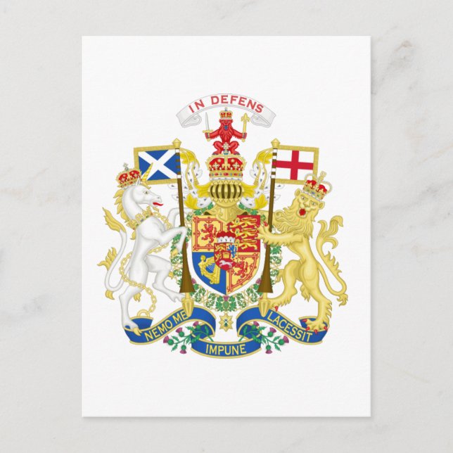 Coat of Arms of the United Kingdom in Scotland Postcard (Front)