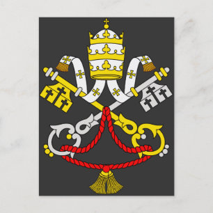 Coat of arms of the Vatican City Postcard