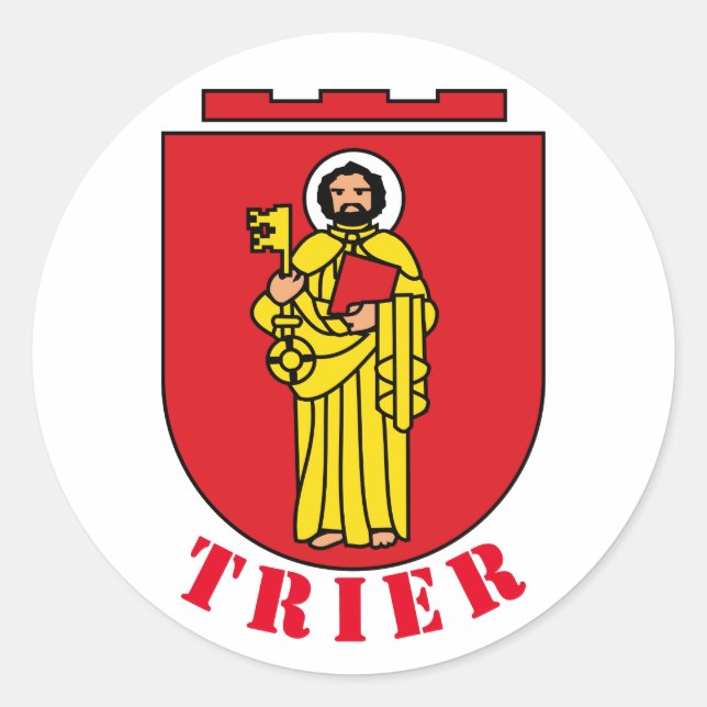 Coat of Arms of Trier, Germany Classic Round Sticker (Front)