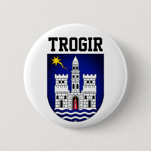 Coat of Arms of Trogir, Croatia 6 Cm Round Badge