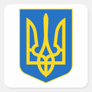 Coat of arms of Ukraine Герб України Square Sticker