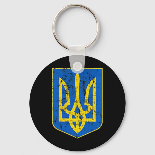 Coat Of Arms Of Ukraine 2  Key Ring (Front)