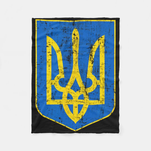 Coat Of Arms Of Ukraine 3  Fleece Blanket (Front)