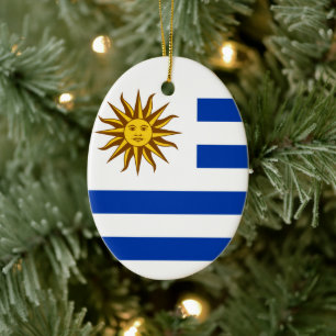 Coat of Arms of Uruguay Ceramic Tree Decoration