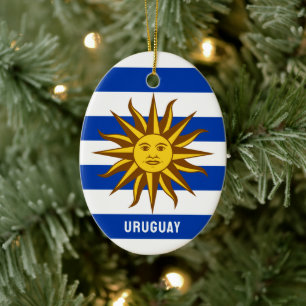 Coat of Arms of Uruguay Ceramic Tree Decoration
