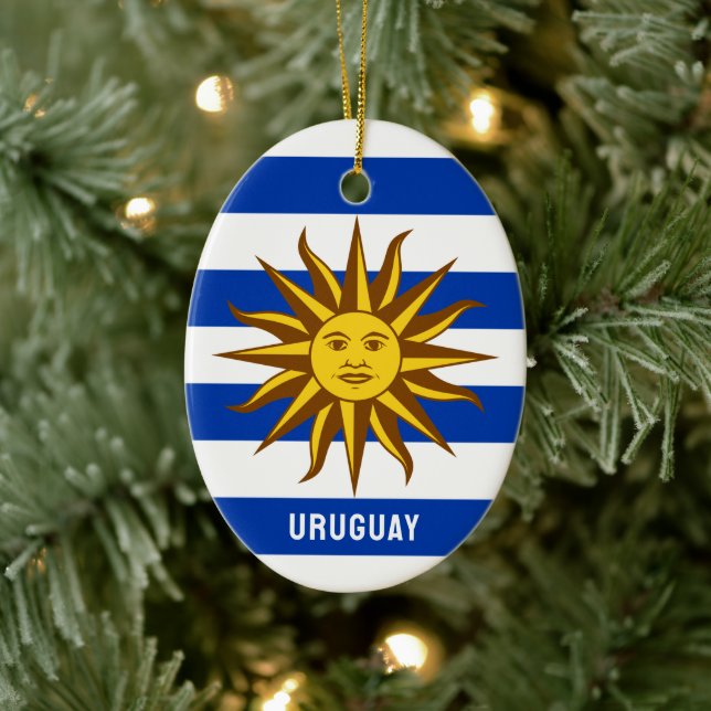 Coat of Arms of Uruguay Ceramic Tree Decoration (Tree)