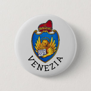 Coat of Arms of Venice, Italy 6 Cm Round Badge