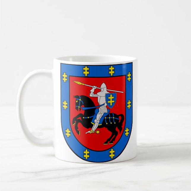 Coat of Arms of Vilnius County Coffee Mug (Left)
