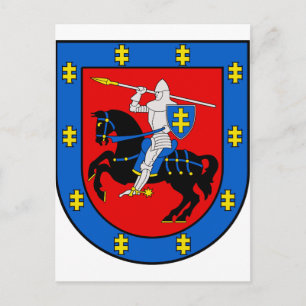Coat of Arms of Vilnius County Holiday Postcard