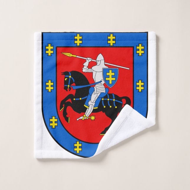 Coat of Arms of Vilnius County Wash Cloth (Wash Cloth)
