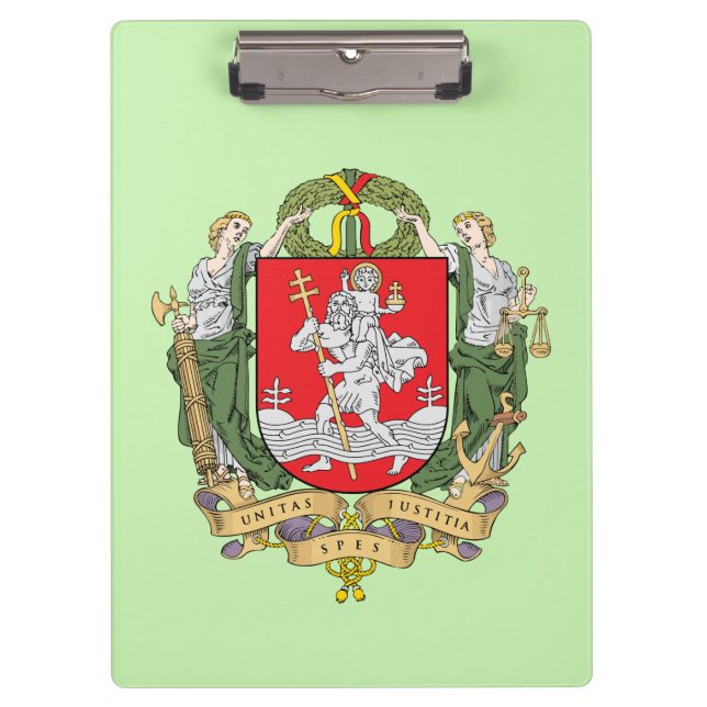 Coat of arms of Vilnius, Lithuania Clipboard (Front)